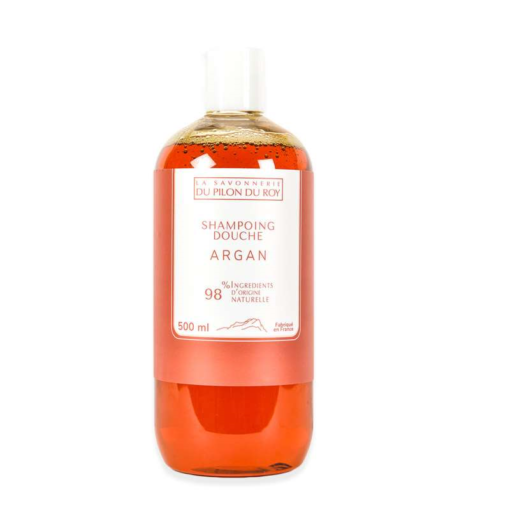 Shampoing-douche Argan bio et Verveine- 500 ml de la Savonnerie du Pilon du Roy