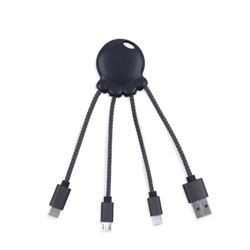 Câble multi-connecteurs "Octopus Metallic Noir" de Xoopar