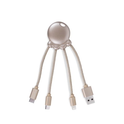 Câble multi-connecteurs "Octopus Metallic Or" de Xoopar