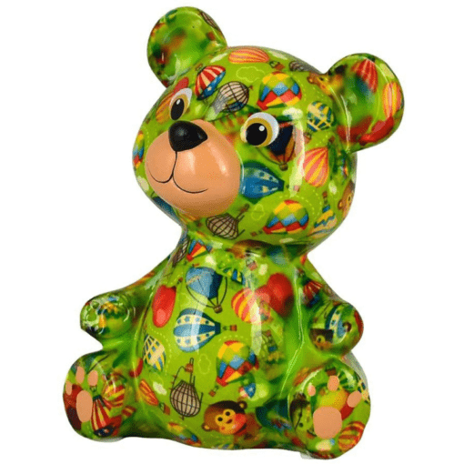 Tirelire - Toto l'ours - Vert - Taille M - Pomme Pidou