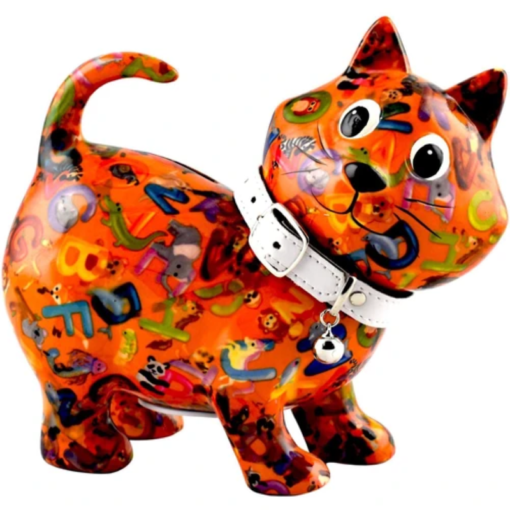 Tirelire - Kiki le chat - Orange - Taille M - Pomme Pidou