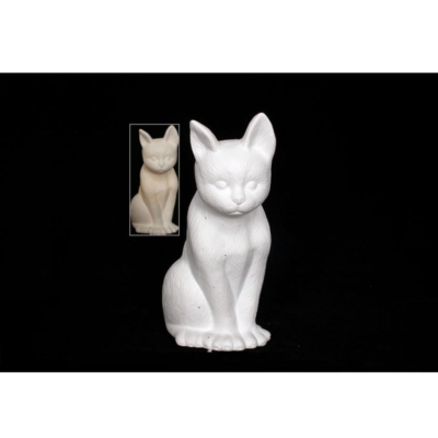 Lampe porcelaine Chat assis - Faye Import