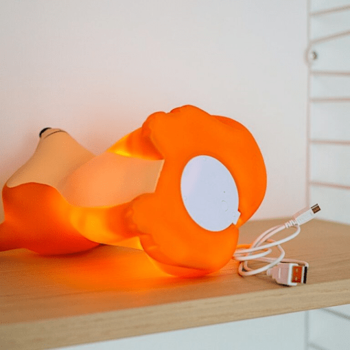 eilleuse LED rechargeable - César le renard - orange - Atelier Pierre Junior