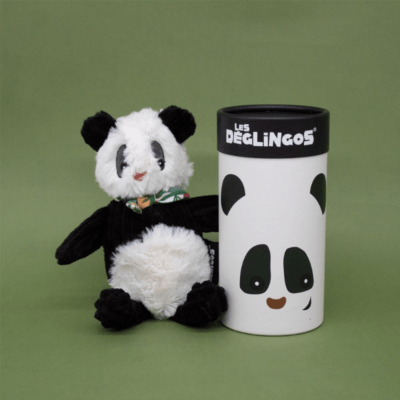 La peluche en boîte Petit simply Rototos , le panda déglingué