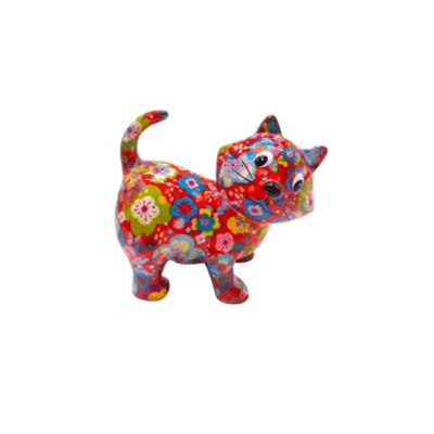 Tirelire - Kiki le chat - Rouge - Taille S - Pomme Pidou