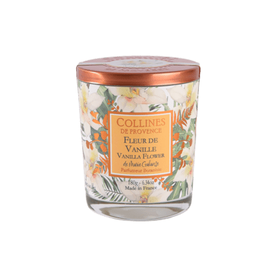 Bougie Parfumée 180gr - Fleur de Vanille - Les estivales Voyages aux îles - Collines de Provence