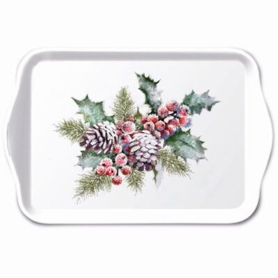 Plateau Noël - 13 x 21 cm - Holly and Berries - Ambiente Europe B.V
