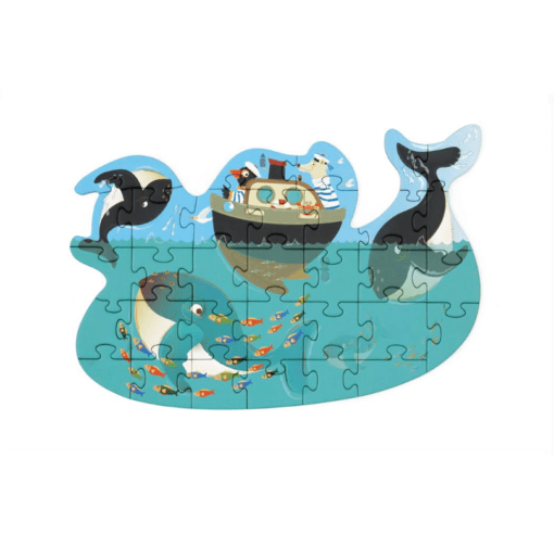 Contour Puzzle - Baleine - Scratch Europe