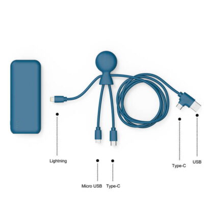 Mr Bio Pack Hepta - Powerbank 7000 mAh et câble de charge 1m - Bleu - Xoopar