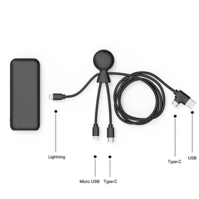 Mr Bio Pack Hepta - Powerbank 7000 mAh et câble de charge 1m - Noir - Xoopar