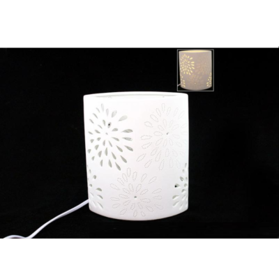 Lampe porcelaine - Petit modèle - Ovale - Faye Import