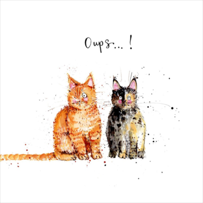 Carte double - Couple de Chats - Louise Mulgrew - CATS01 - Phénicia