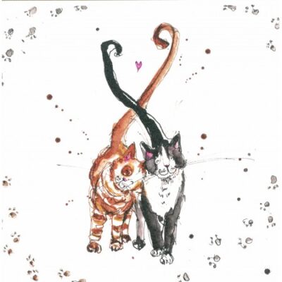 Carte double - Couple de chats - Louise Mulgrew - WL25 - Phénicia