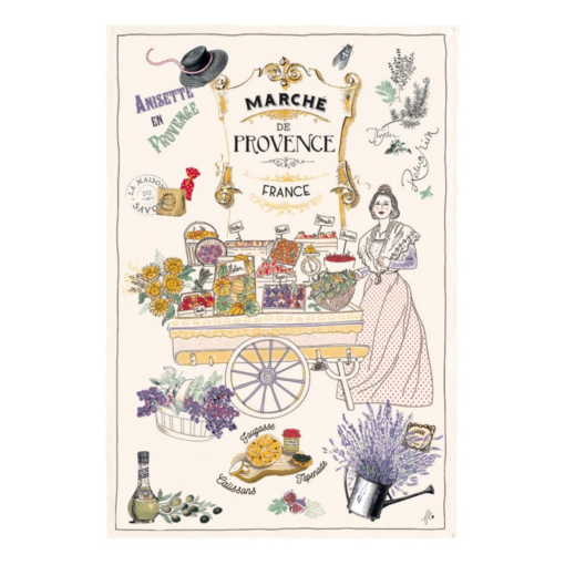 Torchon - Les marchés de Provence - Ecru - 48 x 72 - Winkler