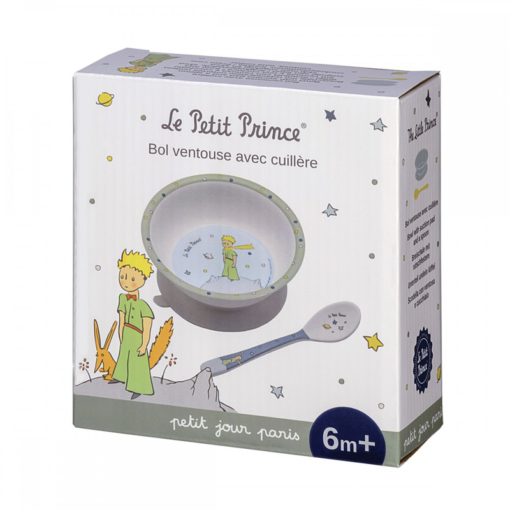 Bol ventouse et petite cuillère - Blanc - Le Petit Prince - Petit Jour Paris