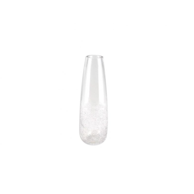 Vase - Infinity - Verre craquelé - Diamètre 6 x Hauteur 20 cm - Faye Import