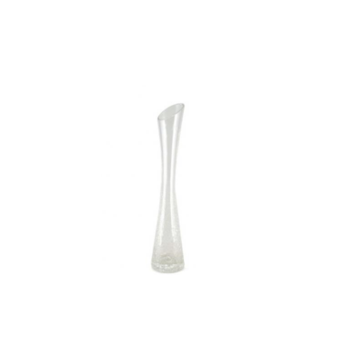 Vase - Infinity - Verre craquelé - Diamètre 5.8 x Hauteur 25 cm - Faye Import