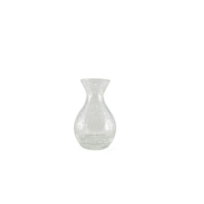 Vase - Infinity - Verre craquelé - Diamètre 9.5 x Hauteur 14.5 cm - Faye Import