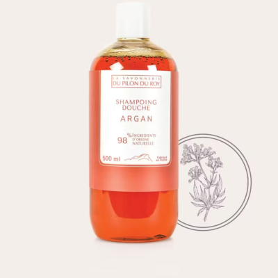 Shampoing-douche Argan bio - 500 ml de la Savonnerie du Pilon du Roy