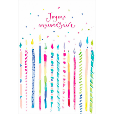 Carte double - Bougies - Joyeux anniversaire - Louise Mulgrew - CO 01 SP - Phénicia
