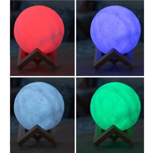 Lampe Lune pour enfants sans fil - Multicolore - Tactile et télécommande - Kubbick