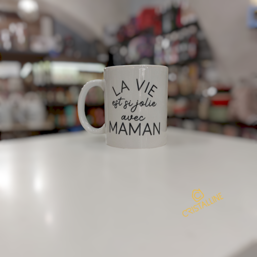 Mug en céramique - La vie est si jolie avec maman - Toiles Chics