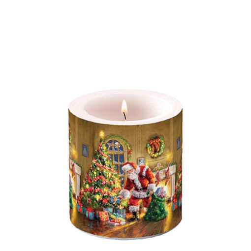 Bougie de Noël - Petit format - Gifts under Christmas tree - Ambiente Europe