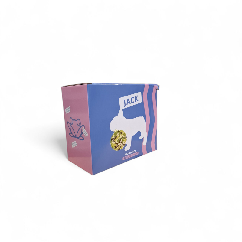 Tirelire - Jack le bulldog - Taille Standard 18,5 x 9,6 x 14,3 cm - Kaki - Pomme Pidou
