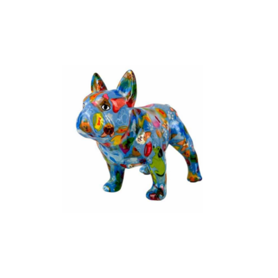 Tirelire - Jack le bulldog - Taille Standard 18,5 x 9,6 x 14,3 cm - Bleu - Pomme Pidou