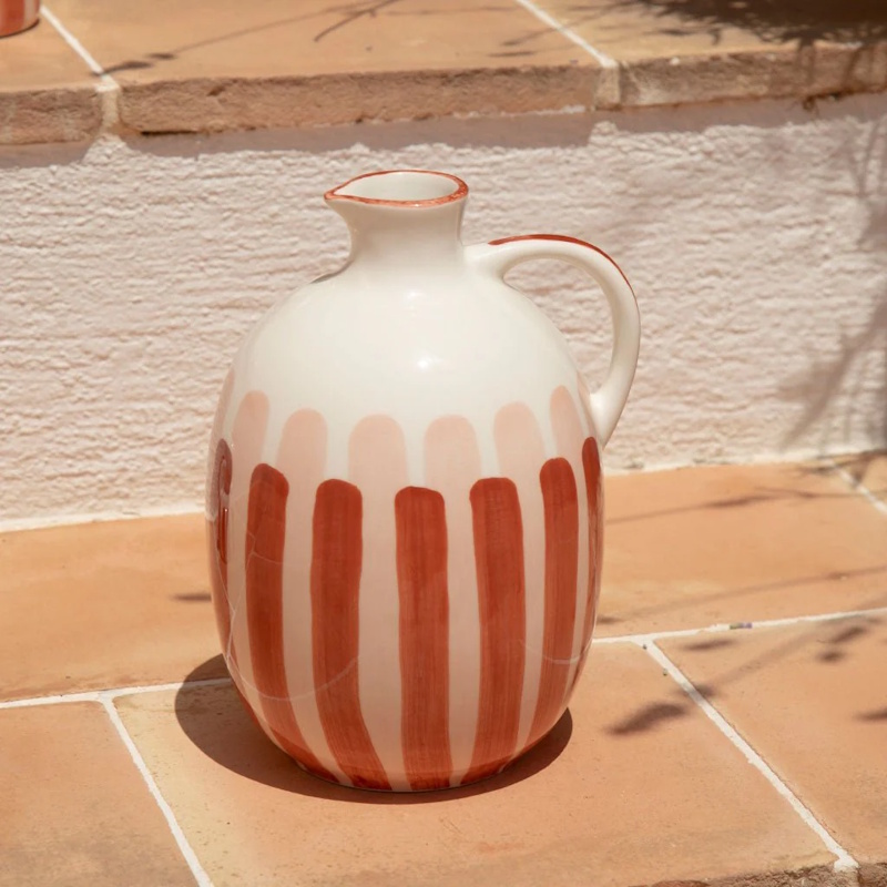 Oustao - Pichet en céramique 1,5L - Rayures