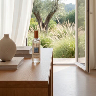Parfum d'intérieur 100ml, senteur Coton blanc, de Collines de Provence - Gamme Les naturelles